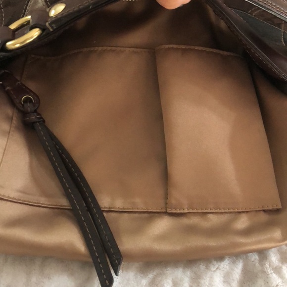 Beautiful vintage Coach bag brown 12x10x4 well loved - Picture 7 of 15